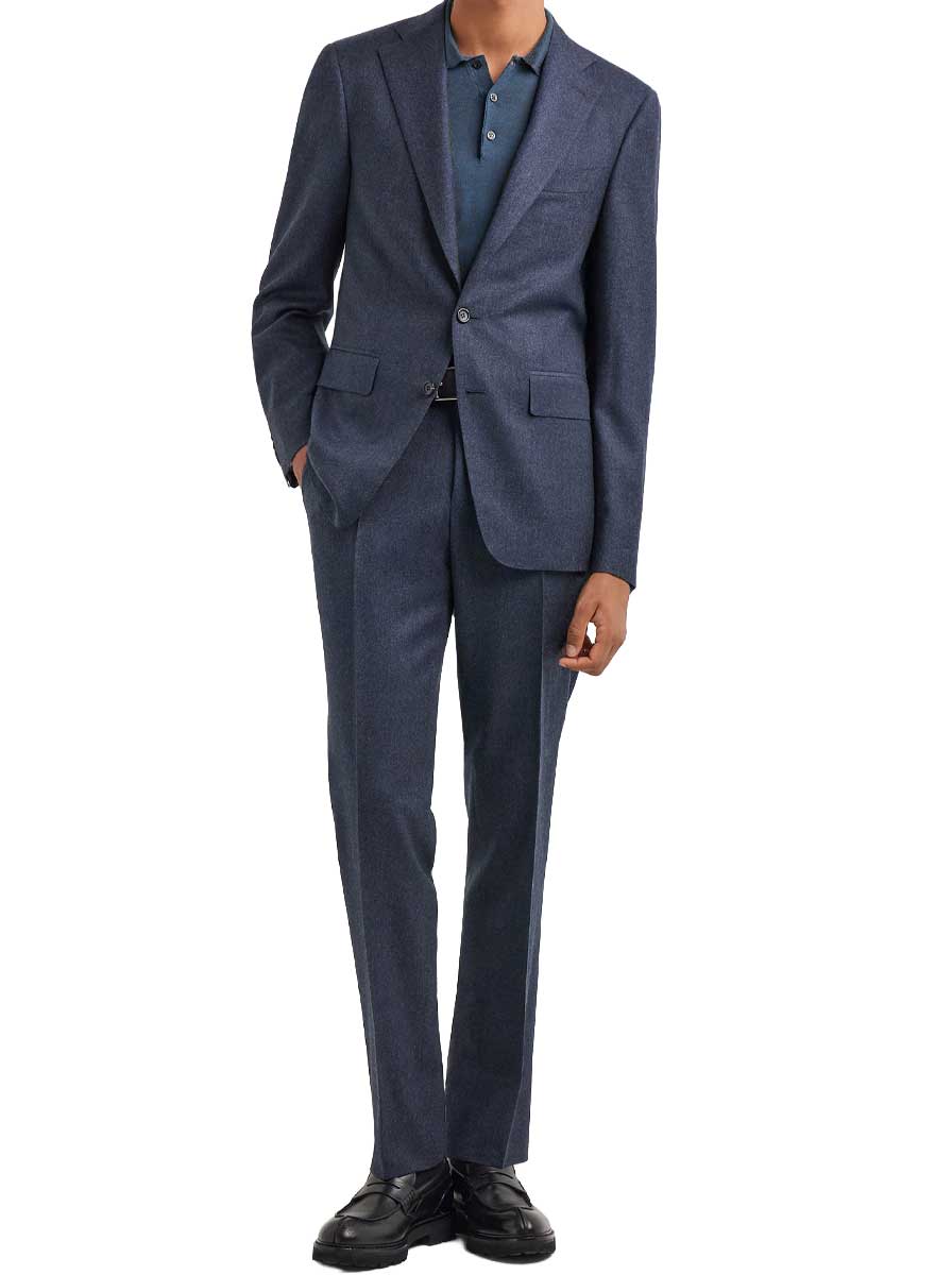 Canali Suits Canali - Twill Wool Denim Blue Suit