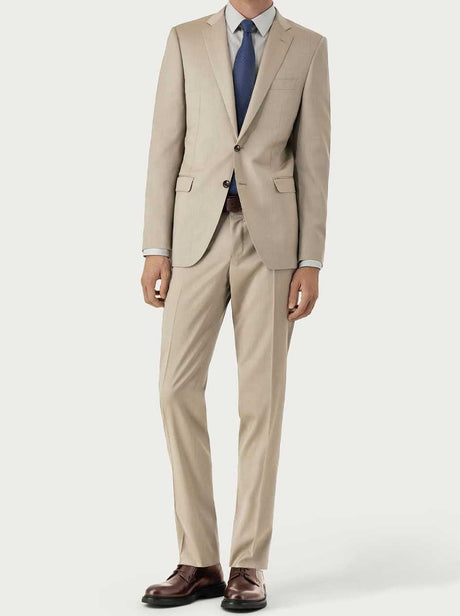 Canali Suits Canali - Wool & Linen Beige Suit