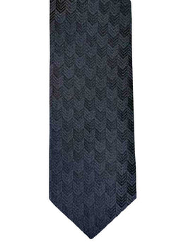Canali Ties Canali Chevron Woven Navy Tie