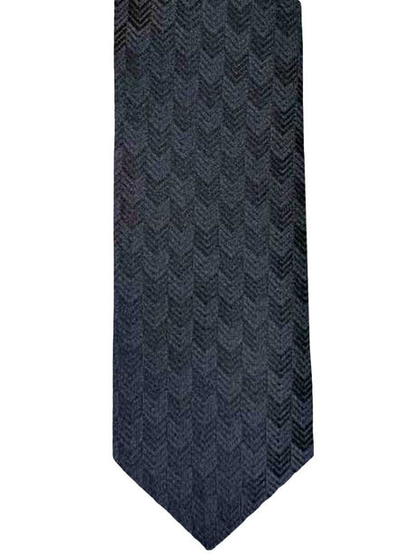 Canali Ties Canali Chevron Woven Navy Tie