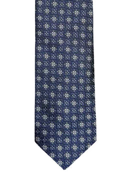 Canali Ties Canali - Medallion Woven Blue Tie