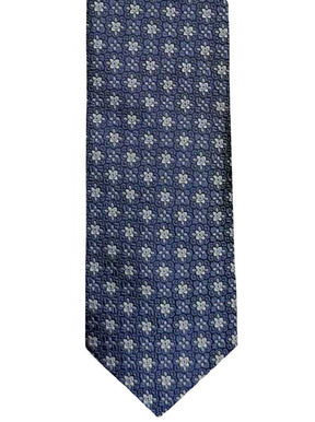 Canali Ties Canali - Medallion Woven Blue Tie