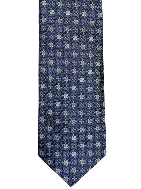 Canali Ties Canali - Medallion Woven Blue Tie