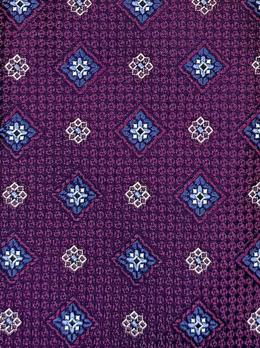 Canali Ties Canali - Medallion Woven Purple Tie
