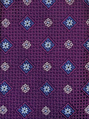 Canali Ties Canali - Medallion Woven Purple Tie