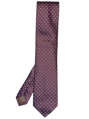 Canali Ties Canali - Neat Woven Burgundy Tie