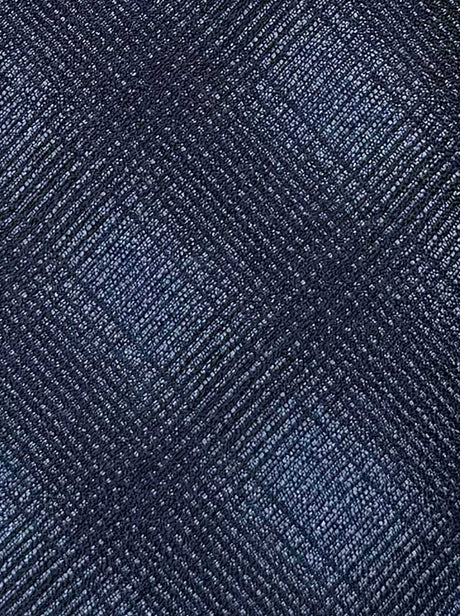 Canali Ties Canali - Overlaying Check Woven Blue Tie