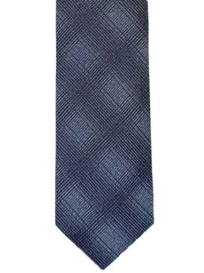 Canali Ties Canali - Overlaying Check Woven Blue Tie