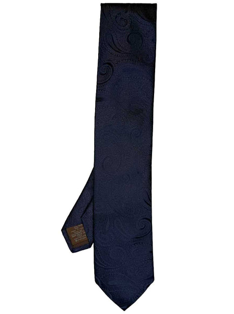 Canali Ties Canali Paisley Woven Navy Tie