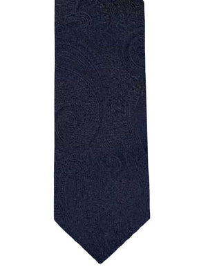 Canali Ties Canali Paisley Woven Navy Tie
