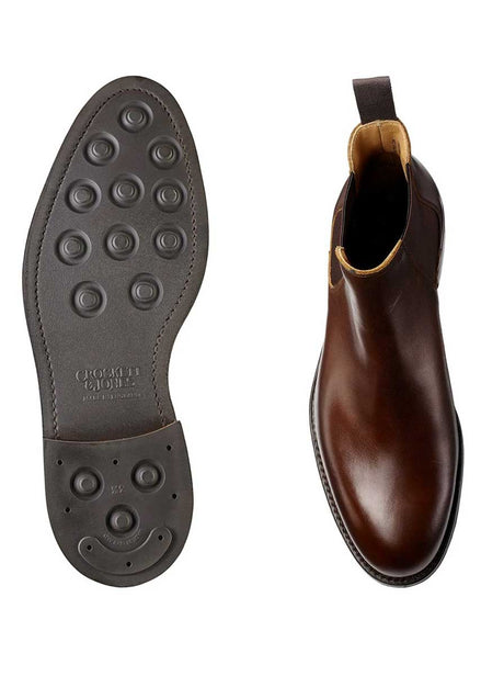 Crockett & Jones Shoes & Boots Crockett & Jones - Chelsea 5 Dark Brown Wax Calf