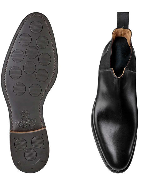 Crockett & Jones Shoes & Boots Crockett & Jones - Chelsea 8 Black Calf Boot