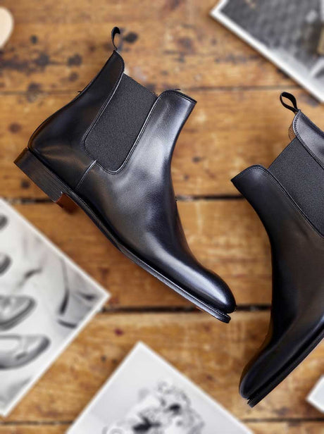 Crockett & Jones Shoes & Boots Crockett & Jones - Chelsea 8 Black Calf Boot