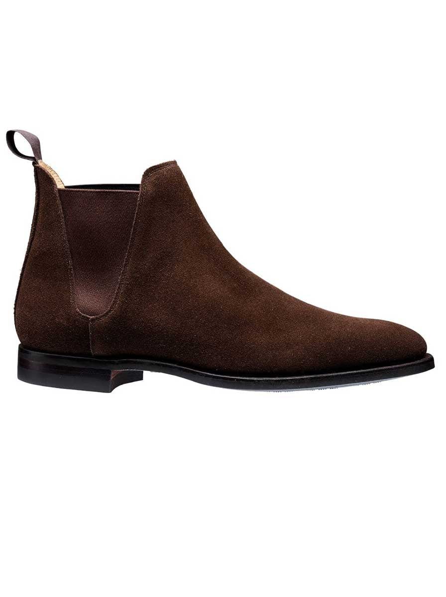 Crockett & Jones Shoes & Boots Crockett & Jones - Chelsea 8 Dark Brown Suede Boot