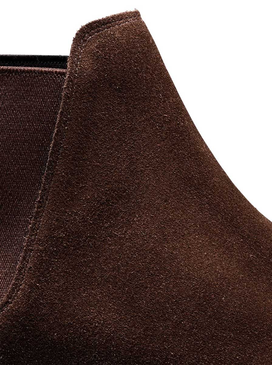 Crockett & Jones Shoes & Boots Crockett & Jones - Chelsea 8 Dark Brown Suede Boot