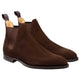 Crockett & Jones Shoes & Boots Crockett & Jones - Chelsea 8 Dark Brown Suede Boot