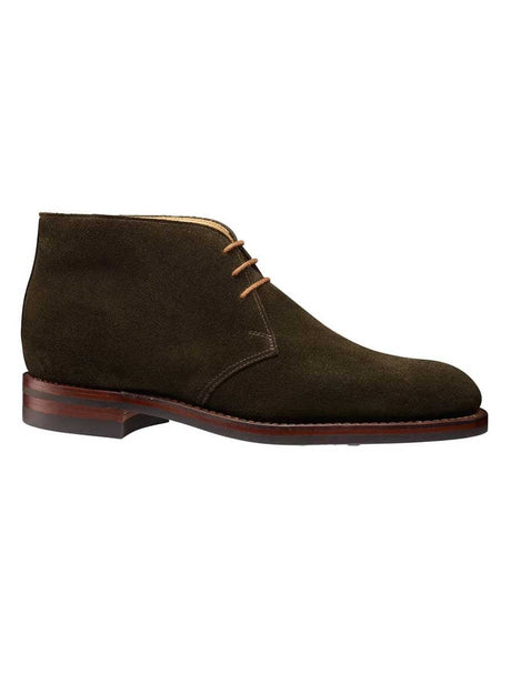 Crockett & Jones Shoes & Boots Crockett & Jones - Chiltern Earth Green Suede Chukka Boot