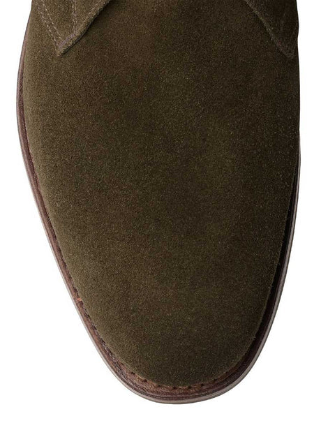 Crockett & Jones Shoes & Boots Crockett & Jones - Chiltern Earth Green Suede Chukka Boot