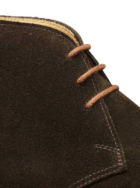 Crockett & Jones Shoes & Boots Crockett & Jones - Chiltern Earth Green Suede Chukka Boot