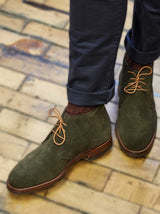 Crockett & Jones Shoes & Boots Crockett & Jones - Chiltern Earth Green Suede Chukka Boot