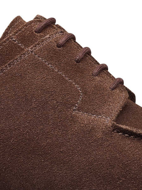 Crockett & Jones Shoes & Boots Crockett & Jones - Hardwick Dark Brown Suede Shoe
