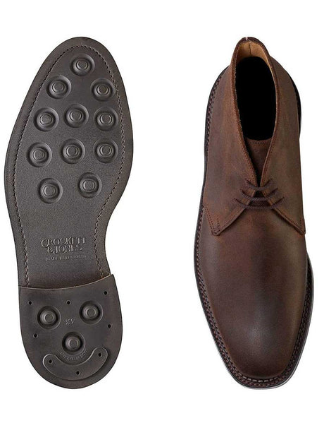 Crockett & Jones Shoes & Boots Crockett & Jones - Molton Dark Brown Rough-Out Suede Boot