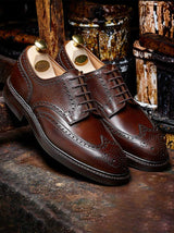 Crockett & Jones Shoes & Boots Crockett & Jones - Pembroke Dark Brown Scotch Grain Shoe