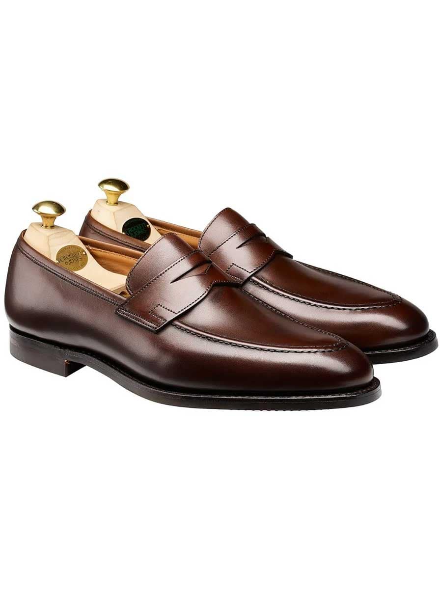 Crockett & Jones - Sydney Dark Brown Burnished Calf Shoe – Andrew