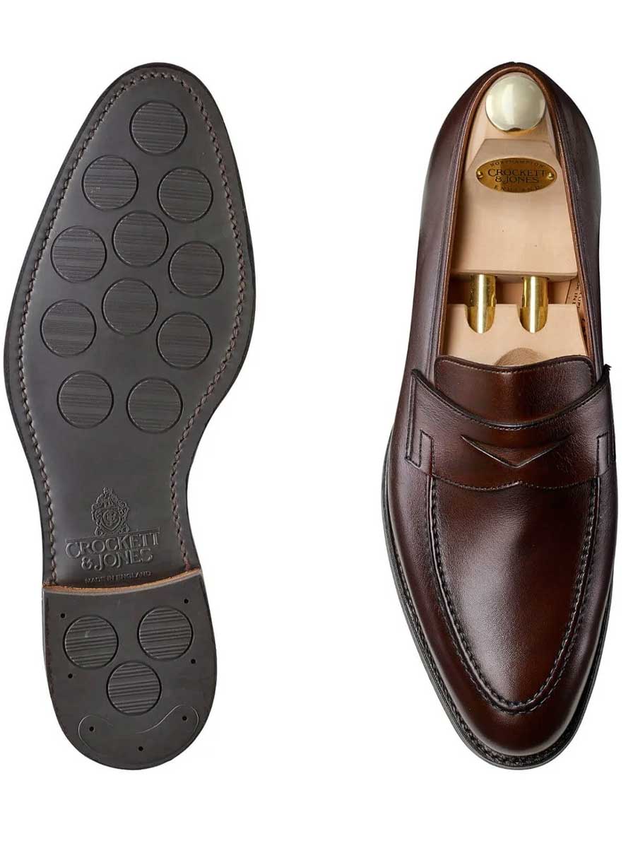 Crockett & Jones Shoes & Boots Crockett & Jones - Sydney Dark Brown Burnished Calf Shoe