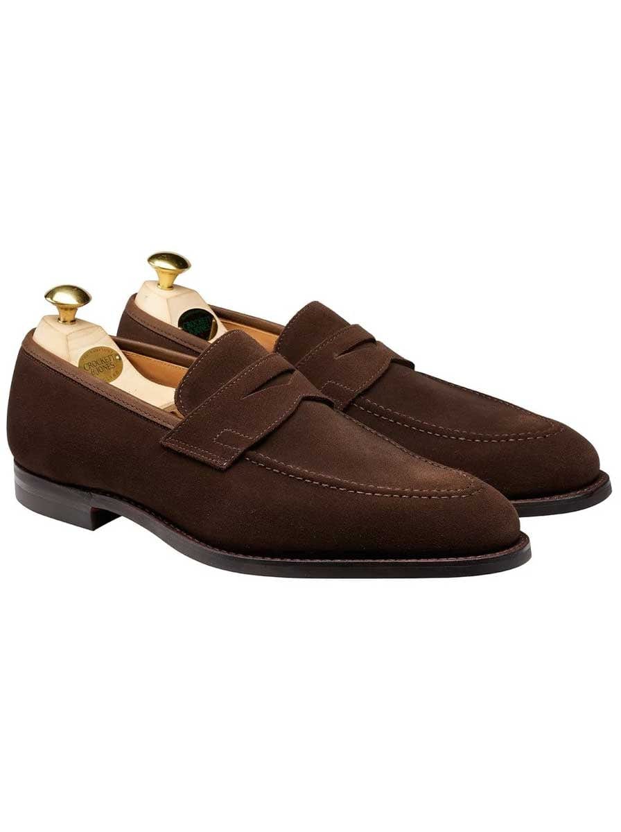 【美品】Crockett & Jones SYDNEY スエードローファー 7E Crockett & Jones - Sydney Dark Brown Suede Shoe – Andrew Gardner
