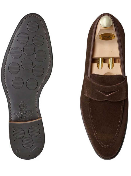 Crockett & Jones Shoes & Boots Crockett & Jones - Sydney Dark Brown Suede Shoe