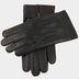 Dents Gloves Dents - Black Hand-sewn Three-Point Cashmere-Lined Deerskin Gloves