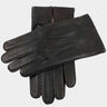 Dents Gloves Dents - Black Hand-sewn Three-Point Cashmere-Lined Deerskin Gloves