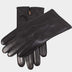 Dents Gloves Dents - Black Hand-sewn Three-Point Cashmere-Lined Leather Gloves