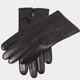 Dents Gloves Dents - Black Hand-sewn Three-Point Cashmere-Lined Leather Gloves