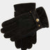 Dents Gloves Dents - Black Three-Point Fleece-Lined Suede Gloves