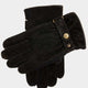 Dents Gloves Dents - Black Three-Point Fleece-Lined Suede Gloves