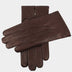 Dents Gloves Dents - Brown Hand-sewn Three-Point Cashmere-Lined Deerskin Gloves