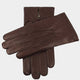 Dents Gloves Dents - Brown Hand-sewn Three-Point Cashmere-Lined Deerskin Gloves