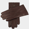 Dents Gloves Dents - Brown Hand-sewn Three-Point Cashmere-Lined Deerskin Gloves