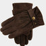 Dents Gloves Dents - Brown Three-Point Fleece-Lined Suede Gloves