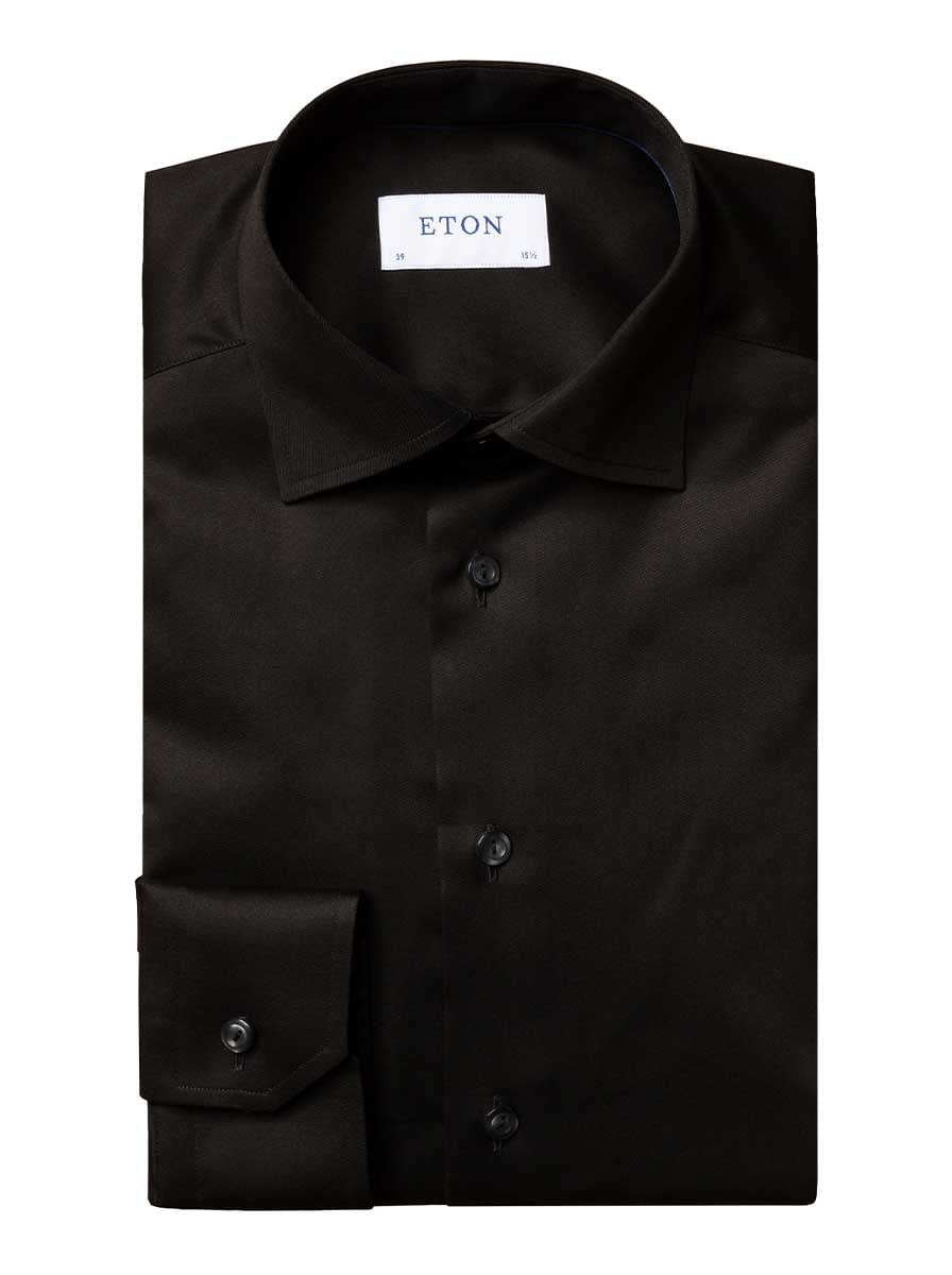 Eton Shirts Eton - Black Signature Twill Shirt