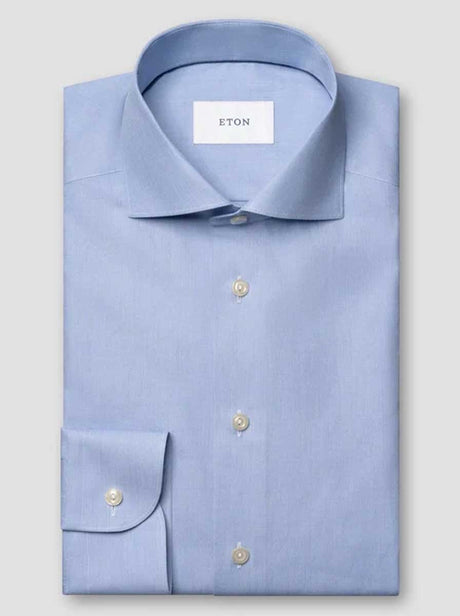 Eton Shirts Eton - Breeze End on End Blue Shirt