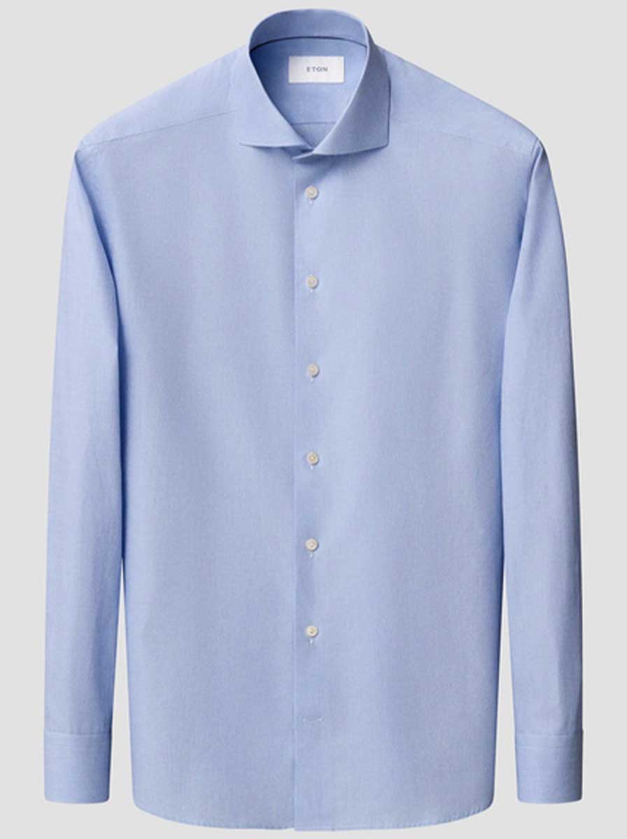 Eton Shirts Eton - Breeze End on End Blue Shirt