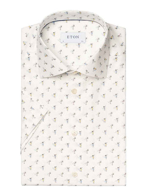 Eton Shirts Eton - Cocktail Print Short Sleeve Shirt 124