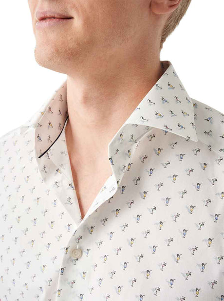 Eton Shirts Eton - Cocktail Print Short Sleeve Shirt 124