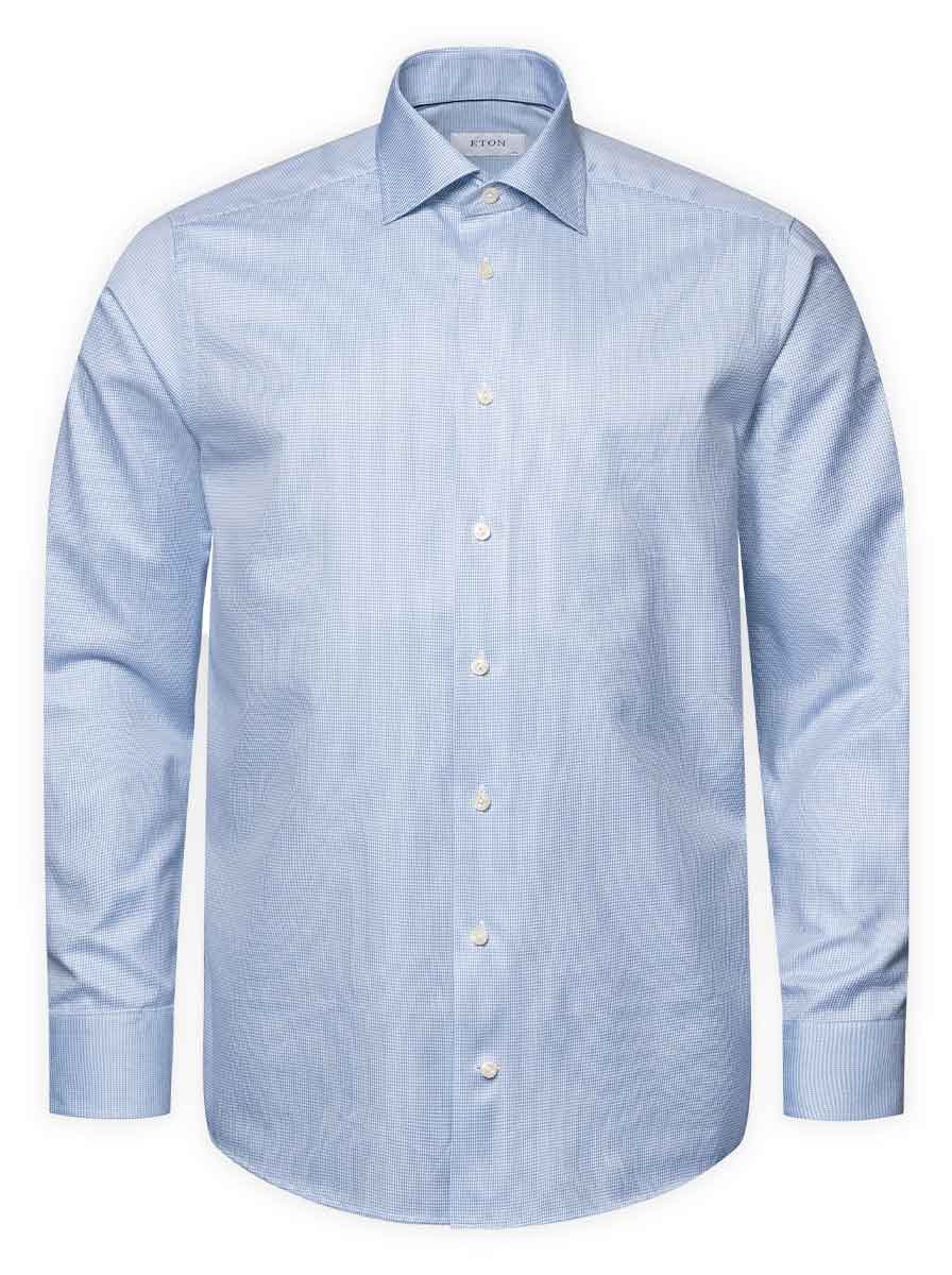 Eton Shirts Eton - Cotton/Tencel™ Houndstooth Check Shirt