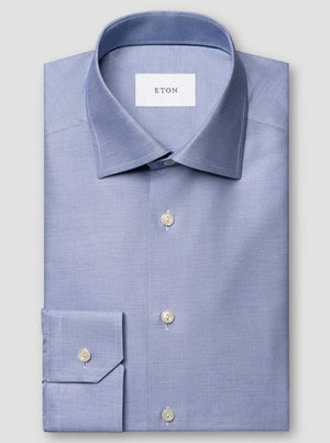 Eton Shirts Eton - End on End Signature Twill Blue Shirt