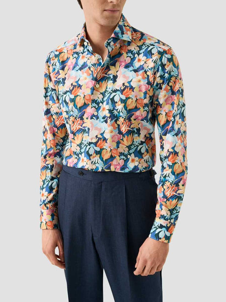 Eton Shirts Eton - Floral Cotton TENCEL™ Lyocell Shirt