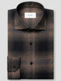 Eton Shirts Eton - Flannel Brown Plaid Shirt